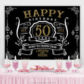 Schwarz Alter Zu Perfektion Glücklich 50 Geburtstag Hintergrund